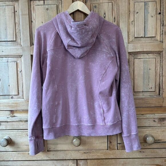 Lululemon Women's Size 4 Scuba Pullover Washed Quicksand Pink Purple Hoodie Hood - Picture 6 of 11